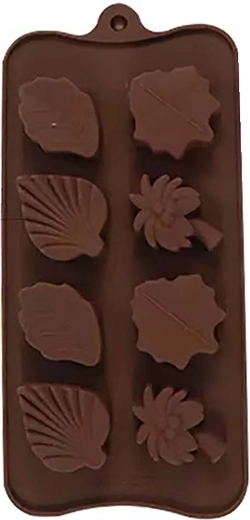 Silikonski kalup listi oranžen 21 × 10,5 × 1,5 cm