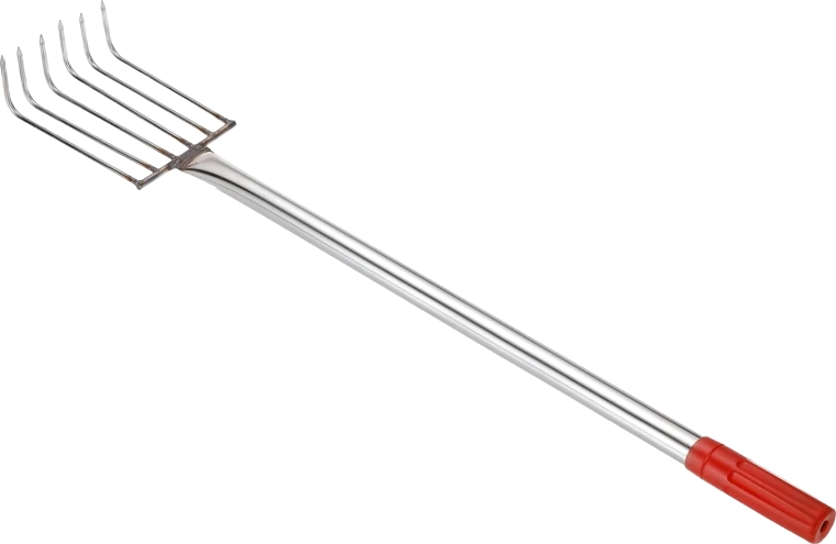 Vrtne kovinske grabljice za rahljanje zemlje, 6 zob, 56 cm