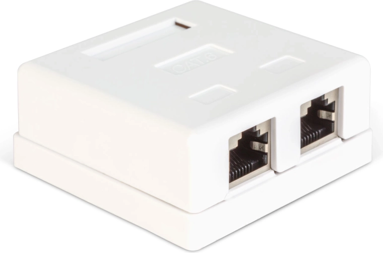 Dvojna stenska omrežna vtičnica RJ45 Cat.6 FTP