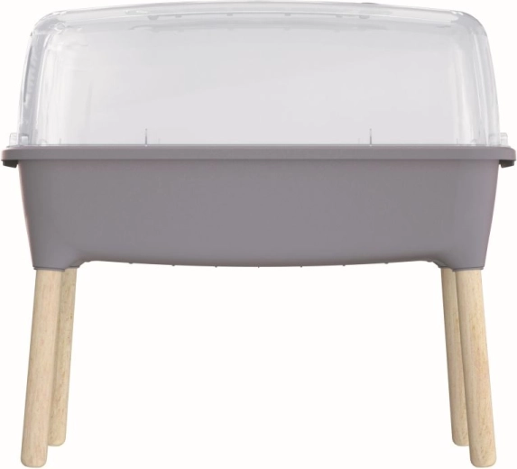 Sadbovalnik Respana Planter Wood High Set 78 cm – sivi kamen