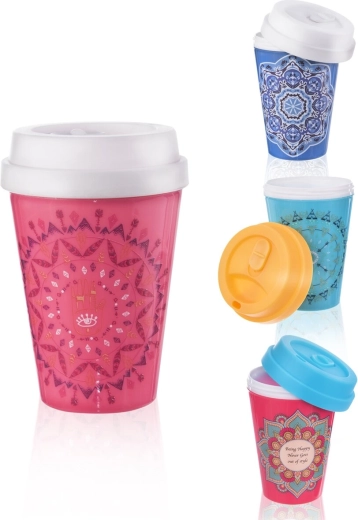 Termo kozarec Mandala 0,3 l – mešane barve