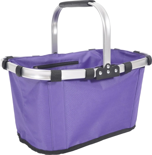 Zložljiva ovalna nakupovalna košara 43 × 28 × 23 cm – vijolična