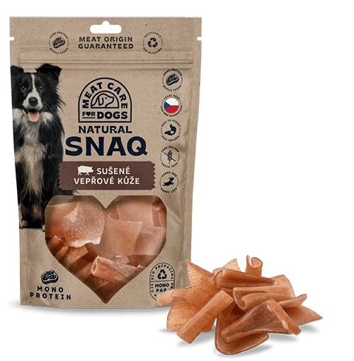 Sušena svinjska koža za pse 100 g DOG SNAQ