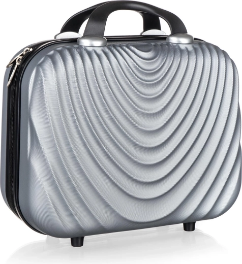 Potovalna kozmetična torbica iz ABS, 15 l, siva