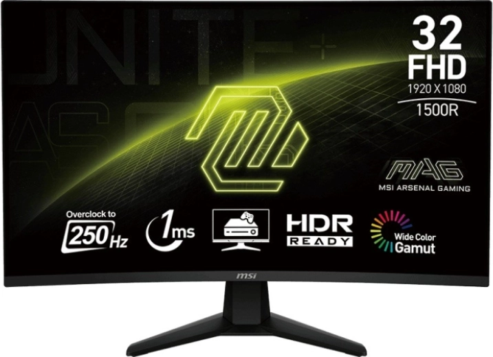 Monitor 31,5" MAG 32C6X LED FHD ukrivljen 250 Hz črn