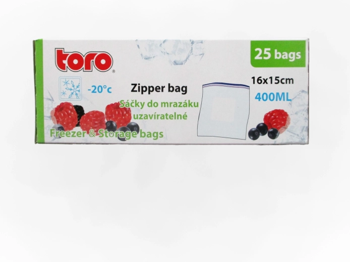 Zamrzovalne vrečke TORO 400 ml, 25 kos