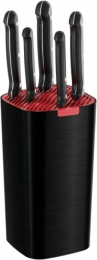 Tramontina Ultracorte set kuhinjskih nožev v stojalu, črna (6 kosov)