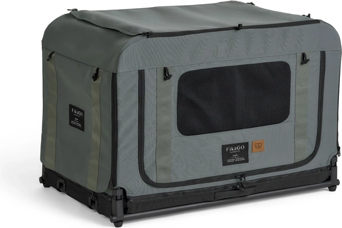 Fikago zložljiv kennel transporter Queen M zelen
