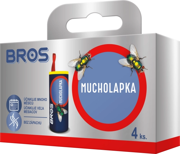 Bros valjasta lepilna mucholovka 4 kosi