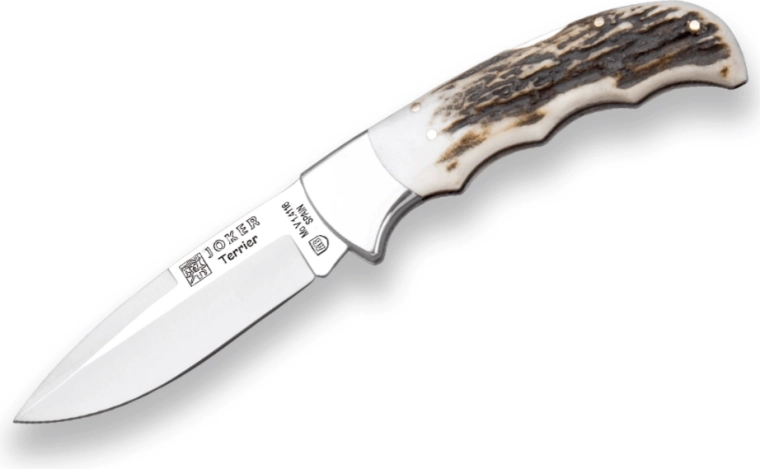 Zložljiv lovski nož JOKER NC19 Terrier, rog, 9 cm