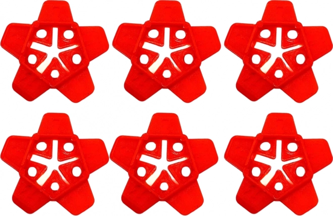 Rdeče zvezdaste distančnike za ploščice 100 kosov