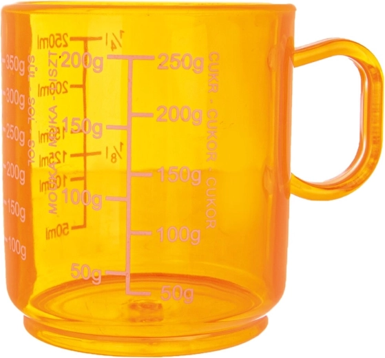 Plastična kuhinjska merilna posodica 250 ml oranžna