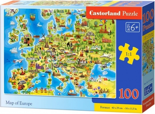 Sestavljanka Puzzle Zemljevid Evrope 100 kosov