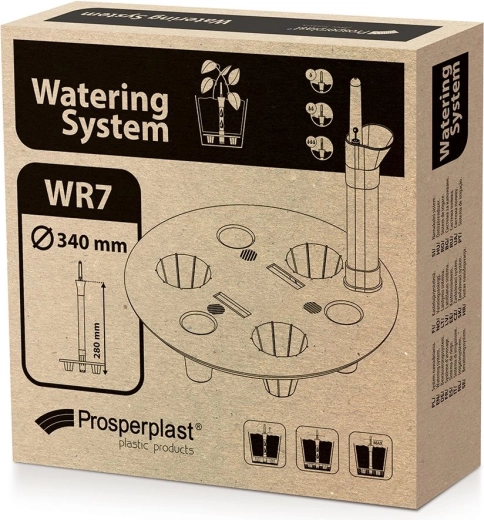 Namakalni sistem za lončnice Round 34 cm, črn