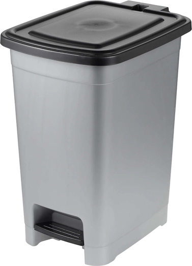 Keeeper nožni koš za odpadke 25 l, svetlo siv/temno siv
