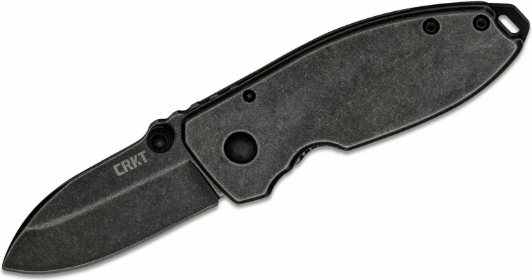 Žepni nož CRKT Squid Black Stonewash 5,4 cm, celokovinski, črn