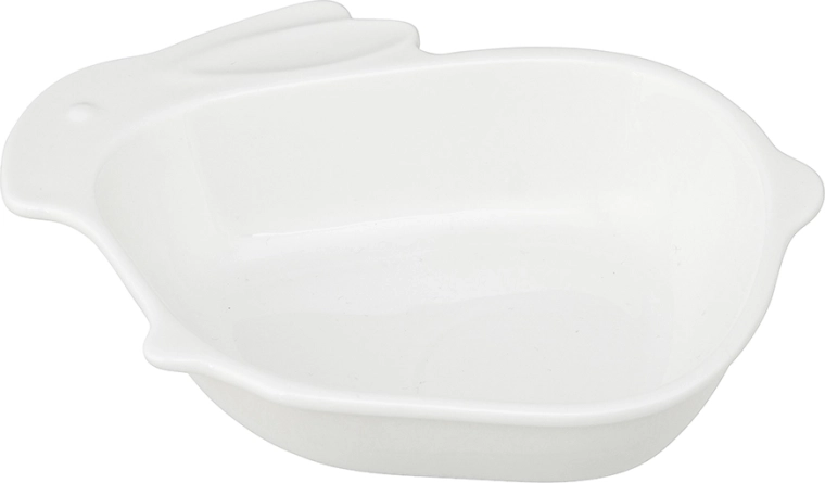 Porcelanasta servirna skledica zajček, kremna 17,5 × 14 × 4 cm