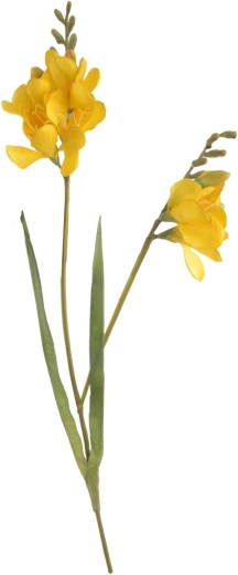 Umetna roža frezija rumena 54 cm