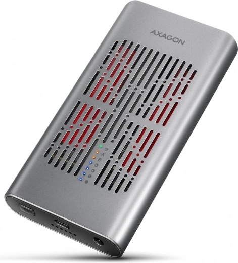 Axagon Clone Master aluminijasto zunanje ohišje za dva NVMe M.2 SSD USB‑C 3.2 Gen 2x2 20 Gbps