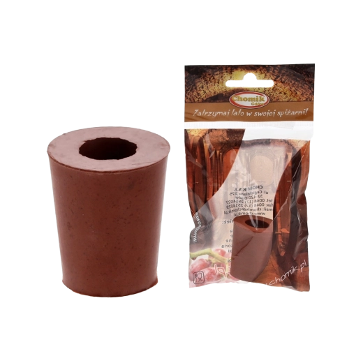 Gumijast korkasti zamašek z odprtino za vrelno cevko