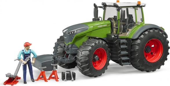 Bruder traktor Fendt 1050 Vario z mehanikom in delavniškim orodjem 1:16