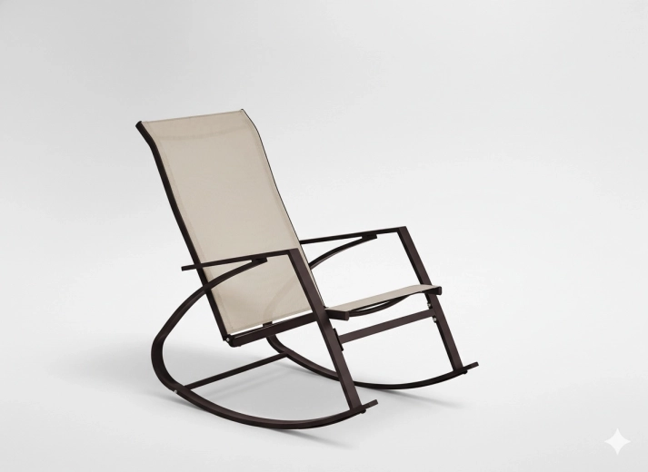 Vrtni viseči stol, rjav, 60 × 104 × 95 cm