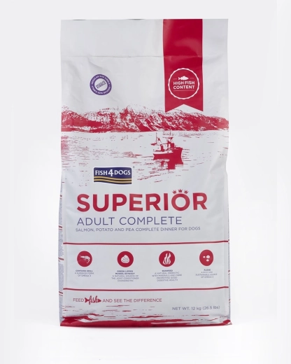 Fish4Dogs Superior briketi za odrasle pse z lososom in krompirjem 12 kg
