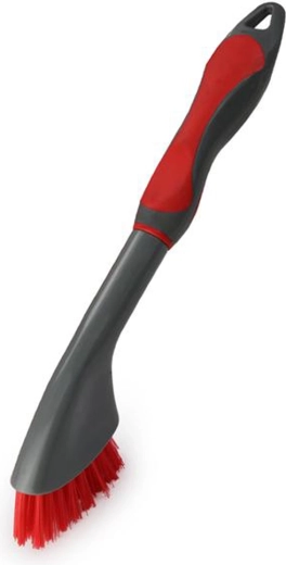 Ploska ščetka za posodo TORO, siva