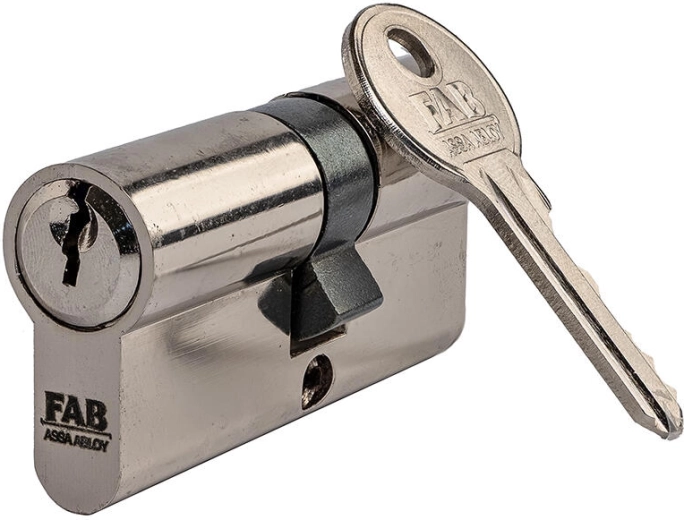 Gradbena cilindrična vložka FAB 1 HOME 30/35 mm, medenina, 3 ključi