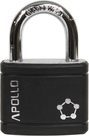 Viseča ključavnica APOLLO 40 mm, črna, 3 ključi