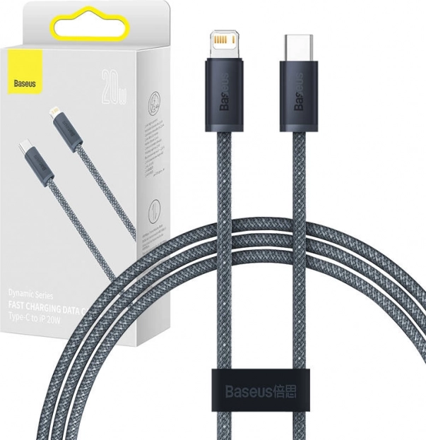 Kabel Baseus Dynamic Series USB-C na Lightning 20 W 2 m siv