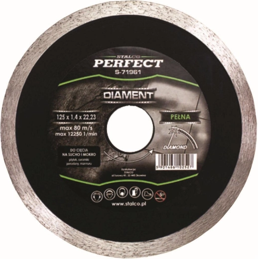 Diamantni rezalni kolut 115 mm, neprekinjen rob STALCO