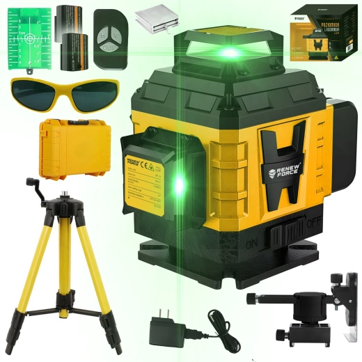 Križni laser 4D 16 linij 360° s stojalom 118 cm Renew Force