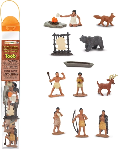 Safari Ltd. Toobs Indijanci (Powhatan) – tuba z 12 figuricami