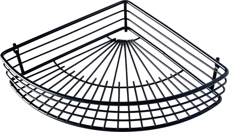 Kotna kopalniška polica iz črne žice 31,5 × 22,7 cm