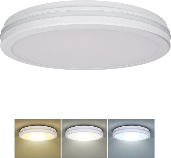 Solight LED stropna svetilka Gari 44 W 3960 lm 3CCT IP65 40 cm bela