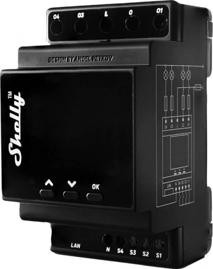 Rele Shelly Pro 4PM z merjenjem moči in Wi‑Fi povezavo