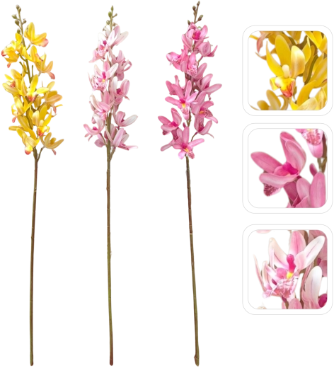 Umetna vejica orhideje Cymbidium – mešanica barv