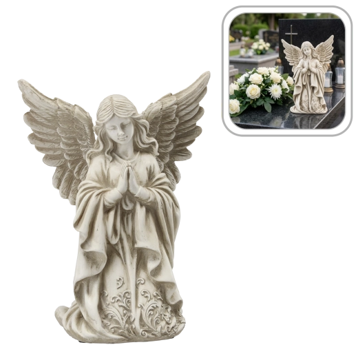 Decorative Figurine of a Kneeling Angel