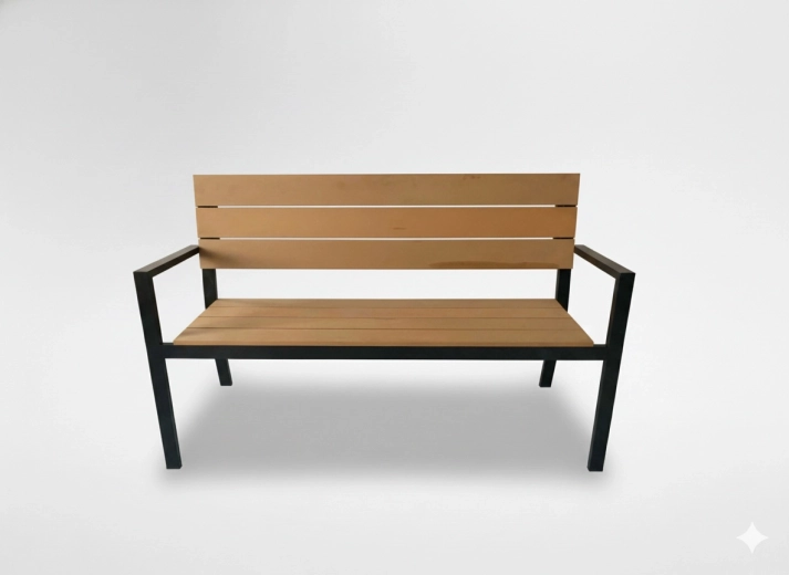 Vrtna klop z naslonom Garden Line 118 × 54 × 77 cm, rjava - 1 kos
