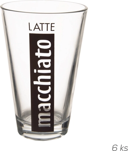 Kozarci za latte macchiato 300 ml, 6 kosov