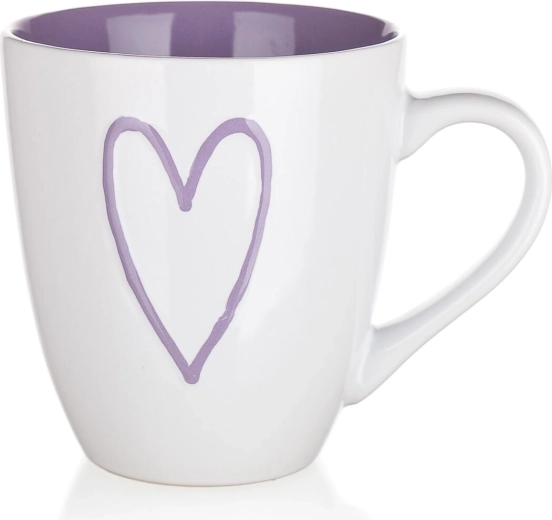 Keramična skodelica Hearts 550 ml – mešanica barv