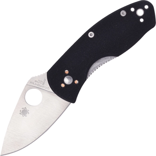 Spyderco Ambitious žepni nož 5,7 cm, črn, G10