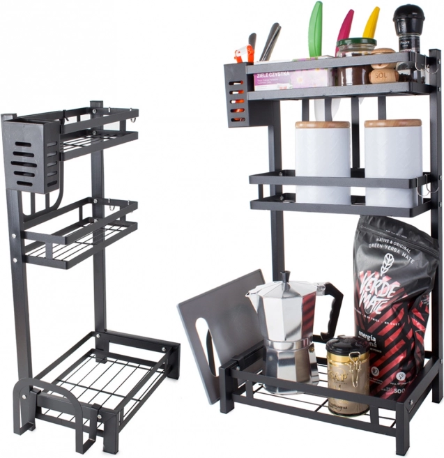 Kovinski trietažni kuhinjski organizator