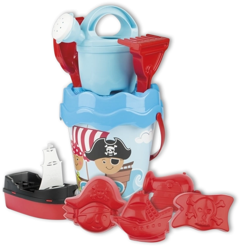 Androni piratski komplet za pesek v potovalni torbi – Modra