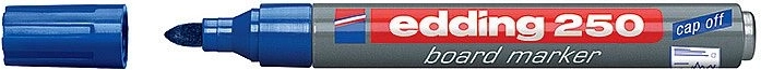 Modri marker za bele table Edding 250