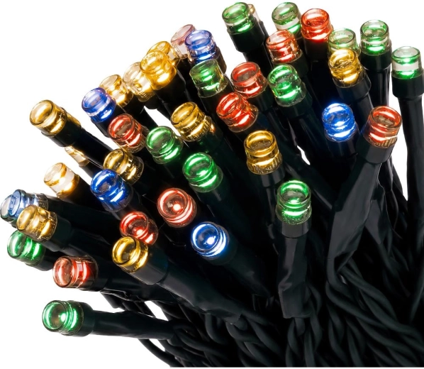 Retlux Christmas LED light chain, 50 multicolor LEDs with timer