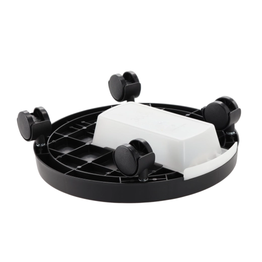 Okrogel premični podstavek za cvetlični lonec 28 cm z odkapno posodo