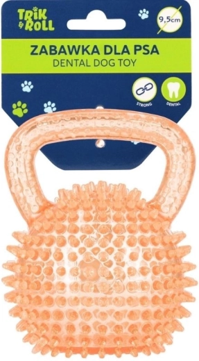 Orange Dog Ball with Handle