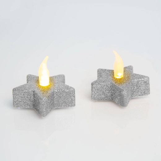 LED čajna svečka v obliki zvezde - 1 kos